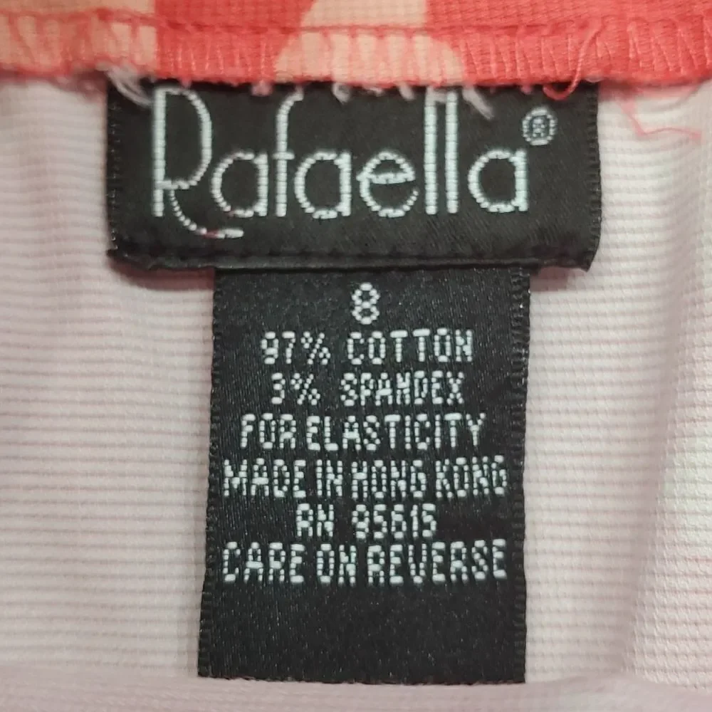 Rafaella skirt, size 8. Pink floral design. 97% cotton‎ 3%spandex. Barbiecore